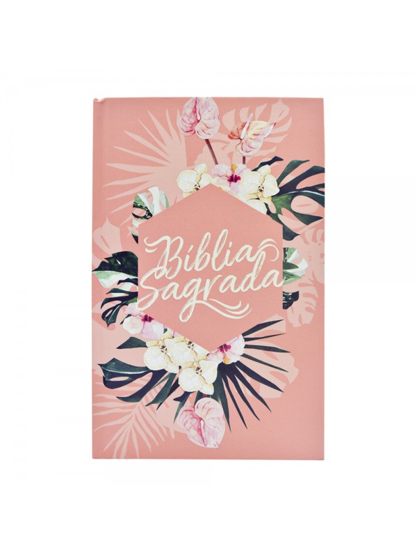 Bíblia ACF, Soft touch, Capa dura floral, Leitura Perfeita