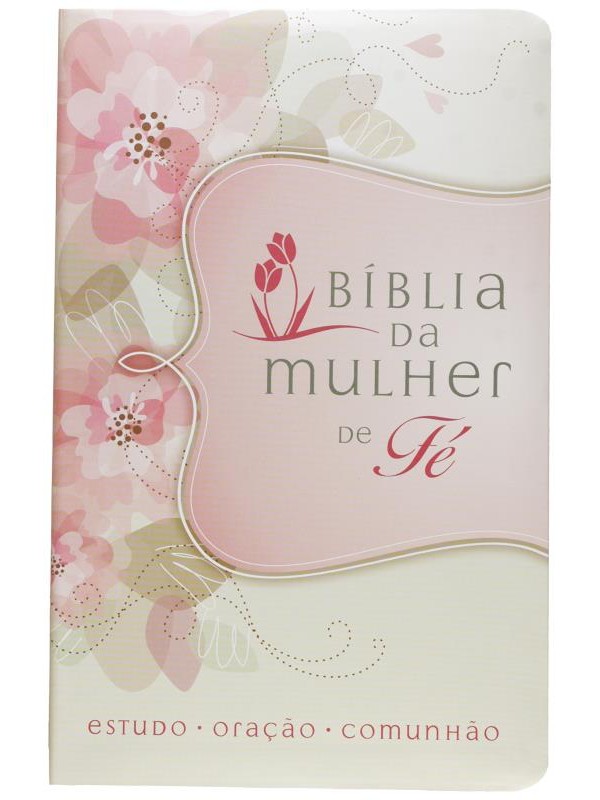 Bíblia da Mulher de Fé, NVI, Couro Soft, Flores
